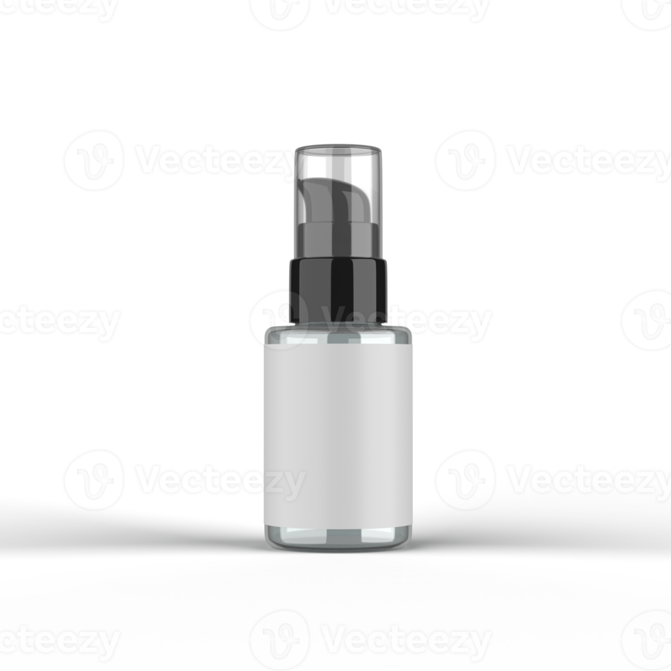 Airless Pump Bottle 3D Rendering png