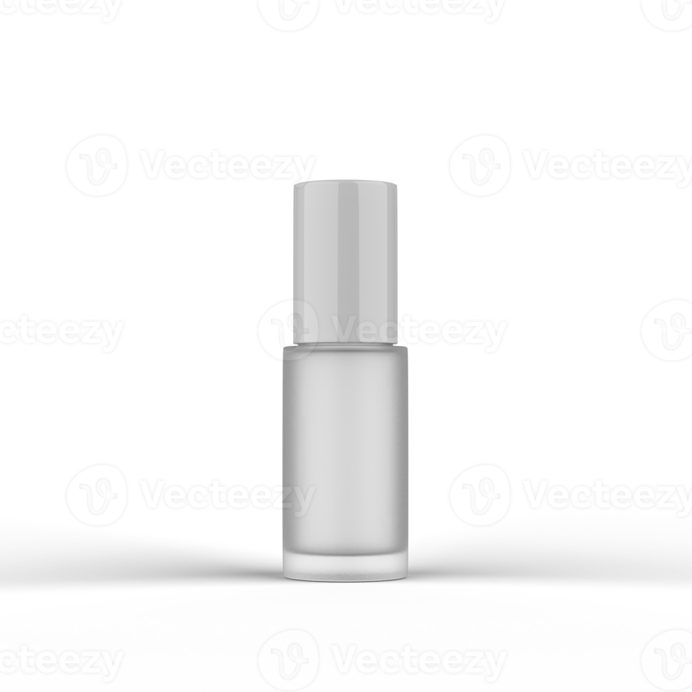 Frosted Glass Cosmetic Bottle 3D Rendering png