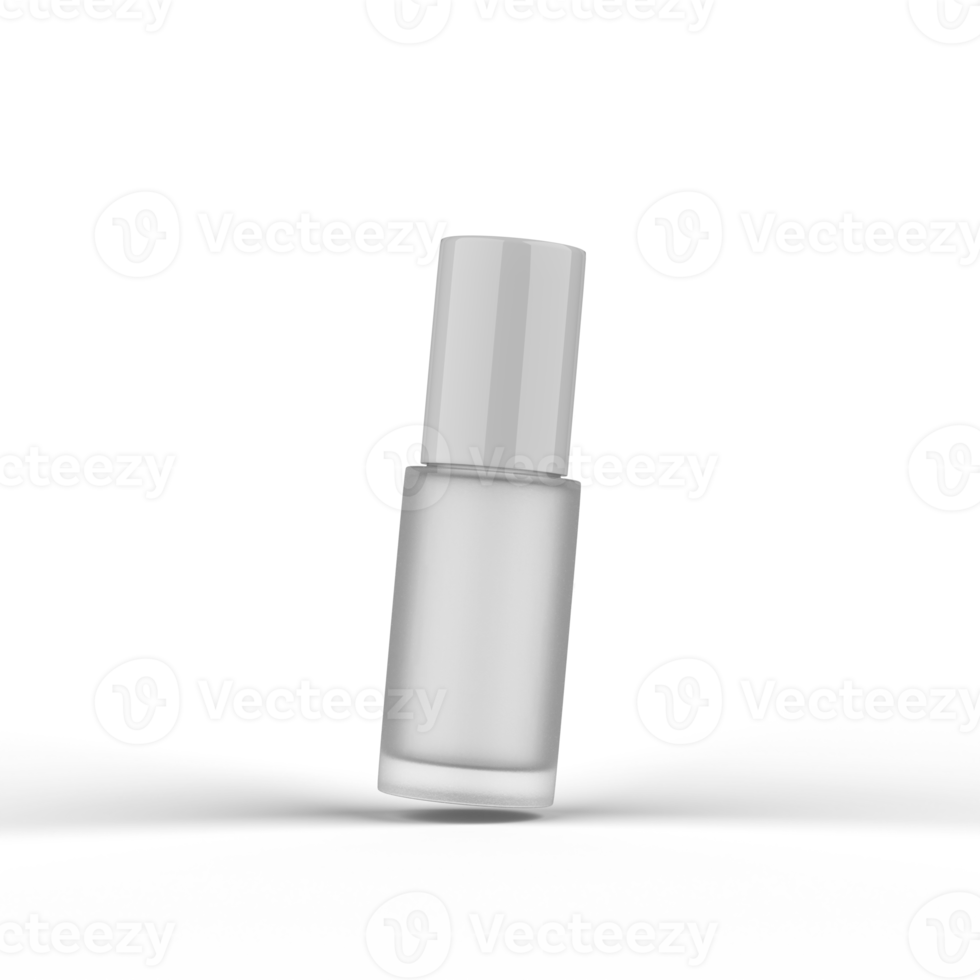 Frosted Glass Cosmetic Bottle 3D Rendering png