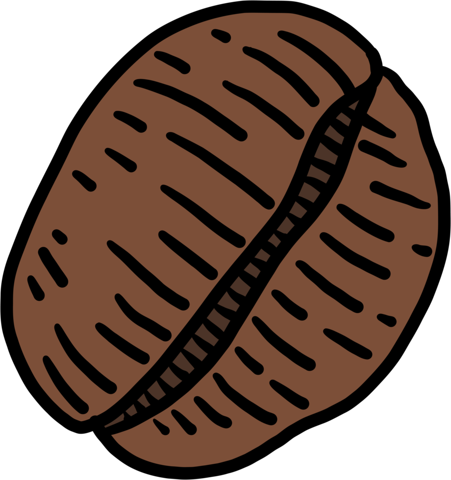 design plano de desenho à mão livre de grãos de café de simplicidade. png