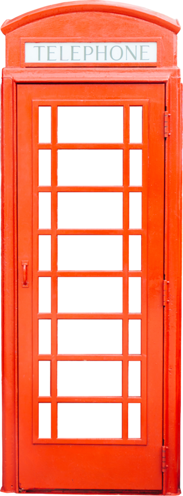 cabina telefónica roja aislada png