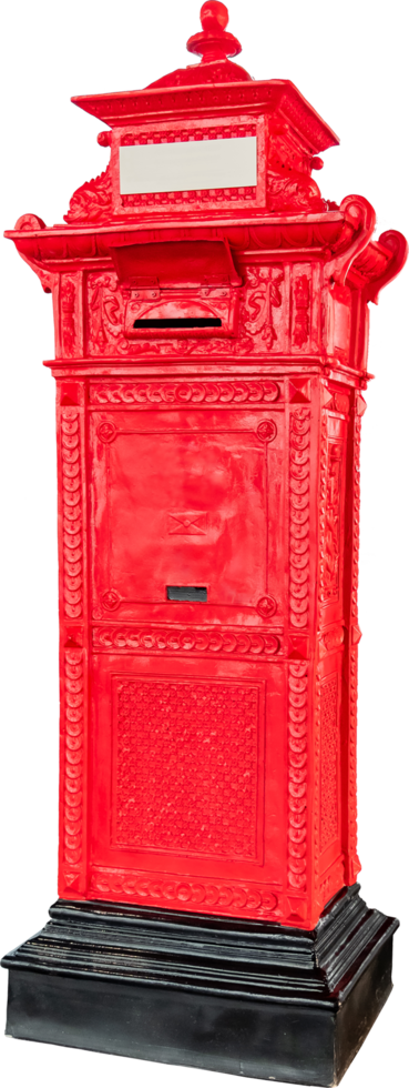 isolated red post box png