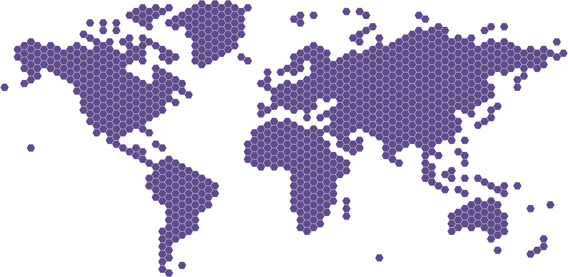 Weltkarte in sechseckiger Form png