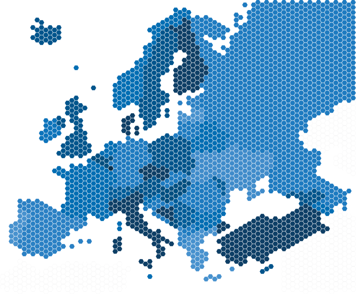 geometrie zeshoek het formulier van Europa kaart png