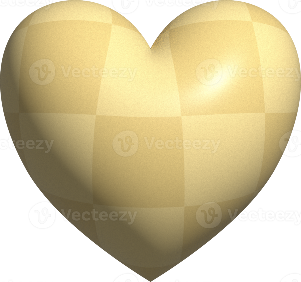 aesthetic cute 3d checkers checkerboard heart shape png