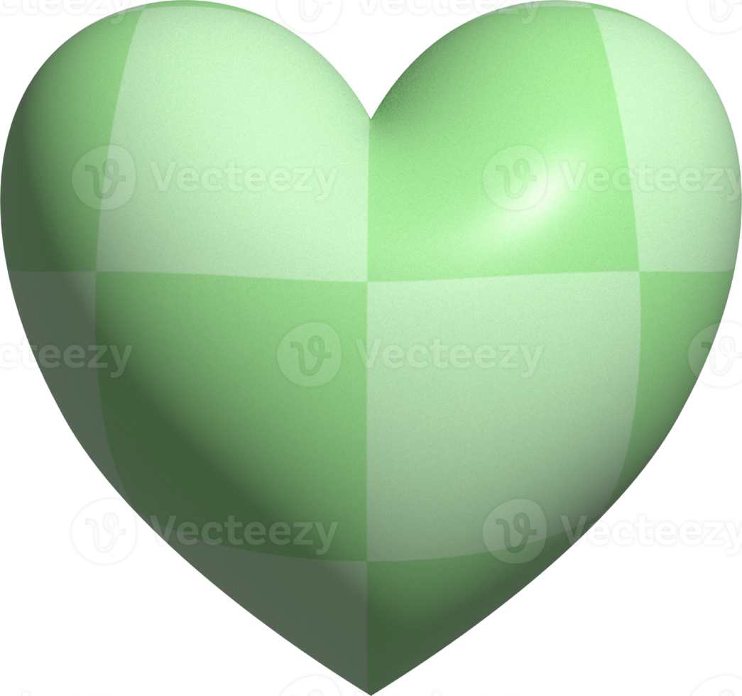 aesthetic cute 3d checkers checkerboard heart shape png