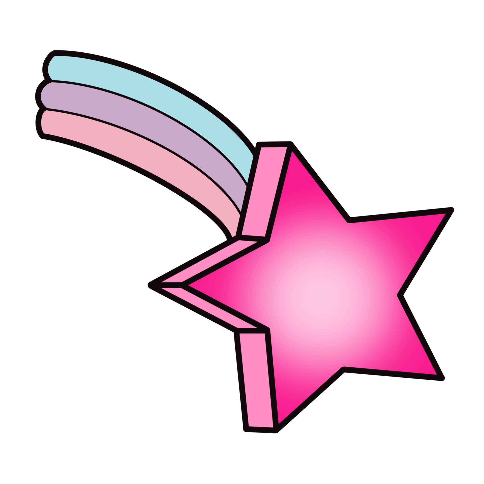 The pink shooting star 13361127 PNG