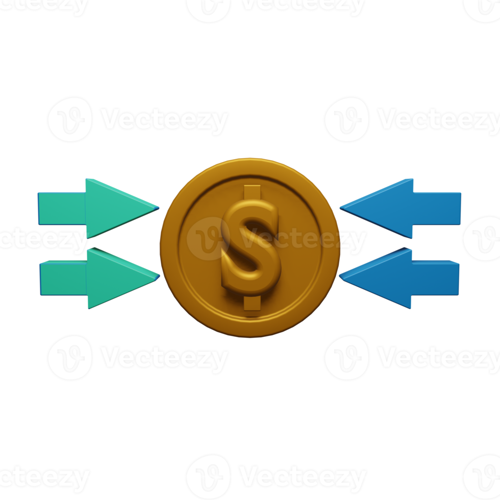 3d transfer icon, suitable for additional elements in financial templates, posters and banner designs png