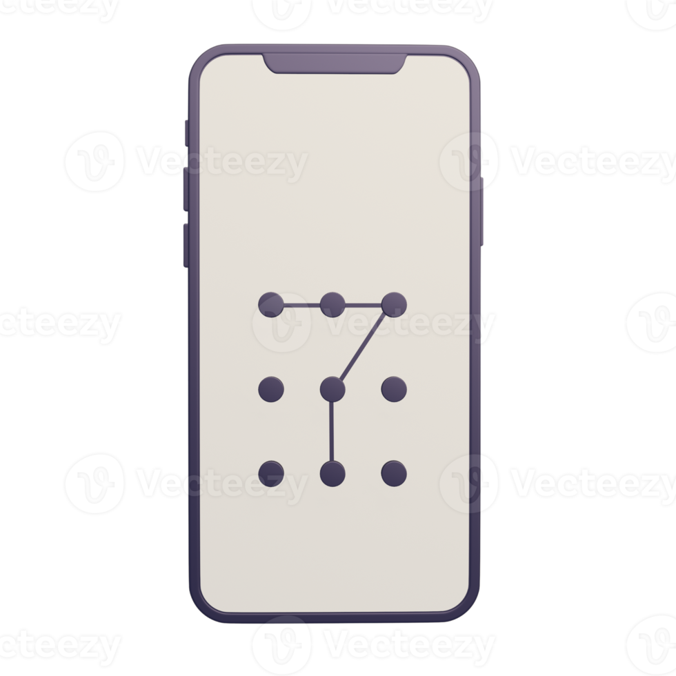 icône 3d de mot de passe de téléphone, adaptée à des éléments supplémentaires dans la conception de modèles, d'affiches et de bannières png