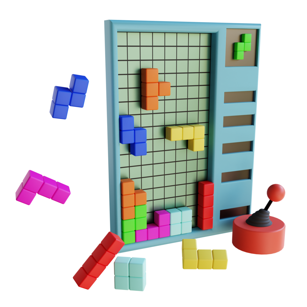 3d geven Tetris spel png