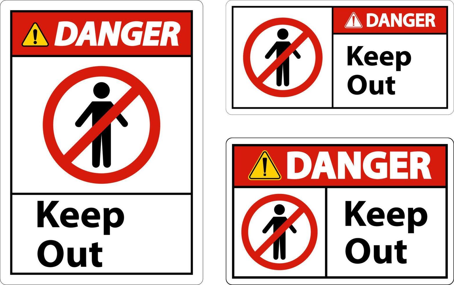 Danger Area Keep Out Sign On White Background vector