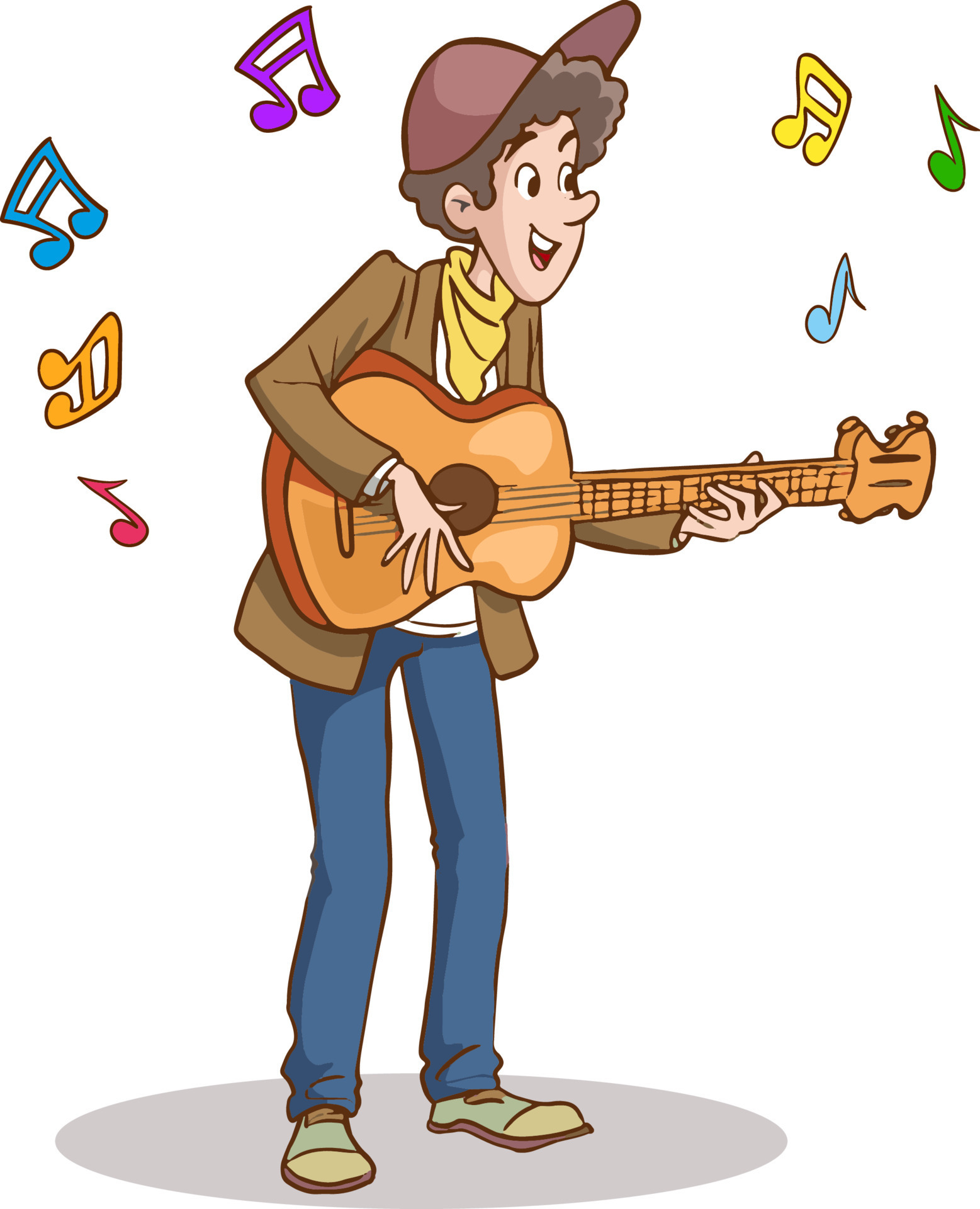 Music Animated Clipart-Playing Guitar Animation