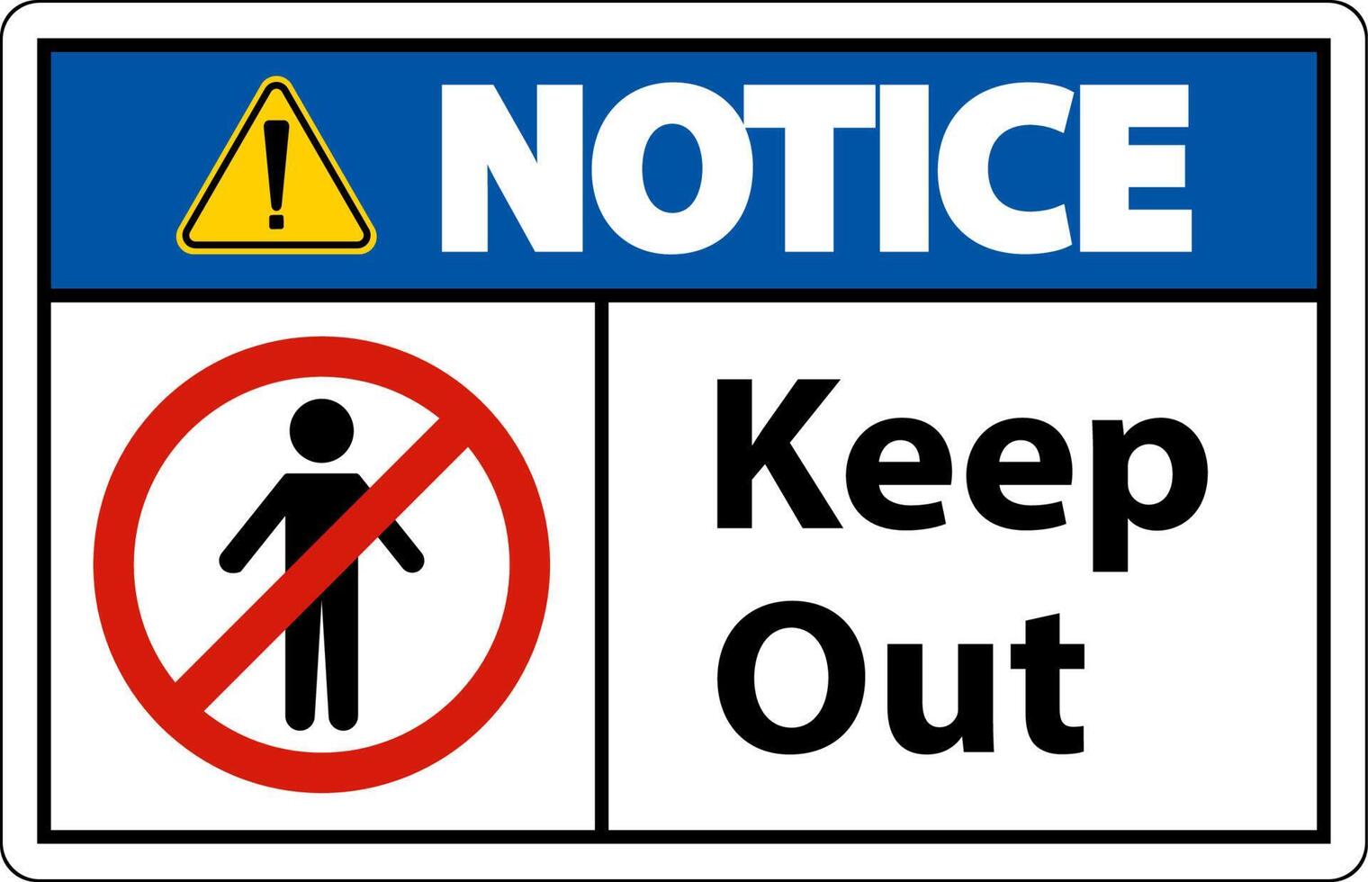 Notice Area Keep Out Sign On White Background vector