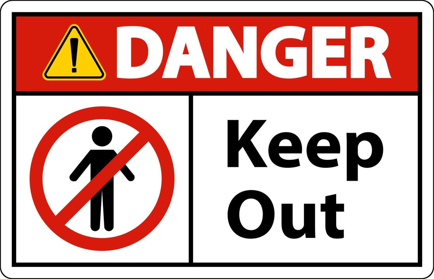 Danger Area Keep Out Sign On White Background 13361491 Vector Art At danger-area-keep-out-sign-on-white-background-13361491-vector-art-at