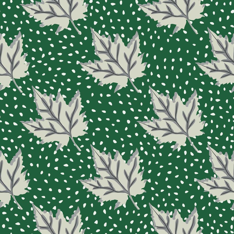 Abstract oak leaves seamless pattern. Maple foliage backdrop. vector