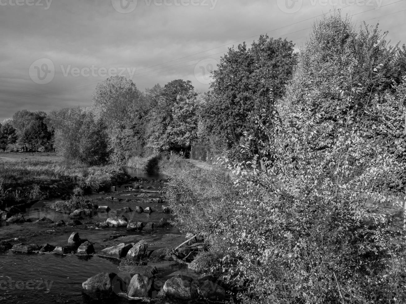 autumn time at a river in germany photo