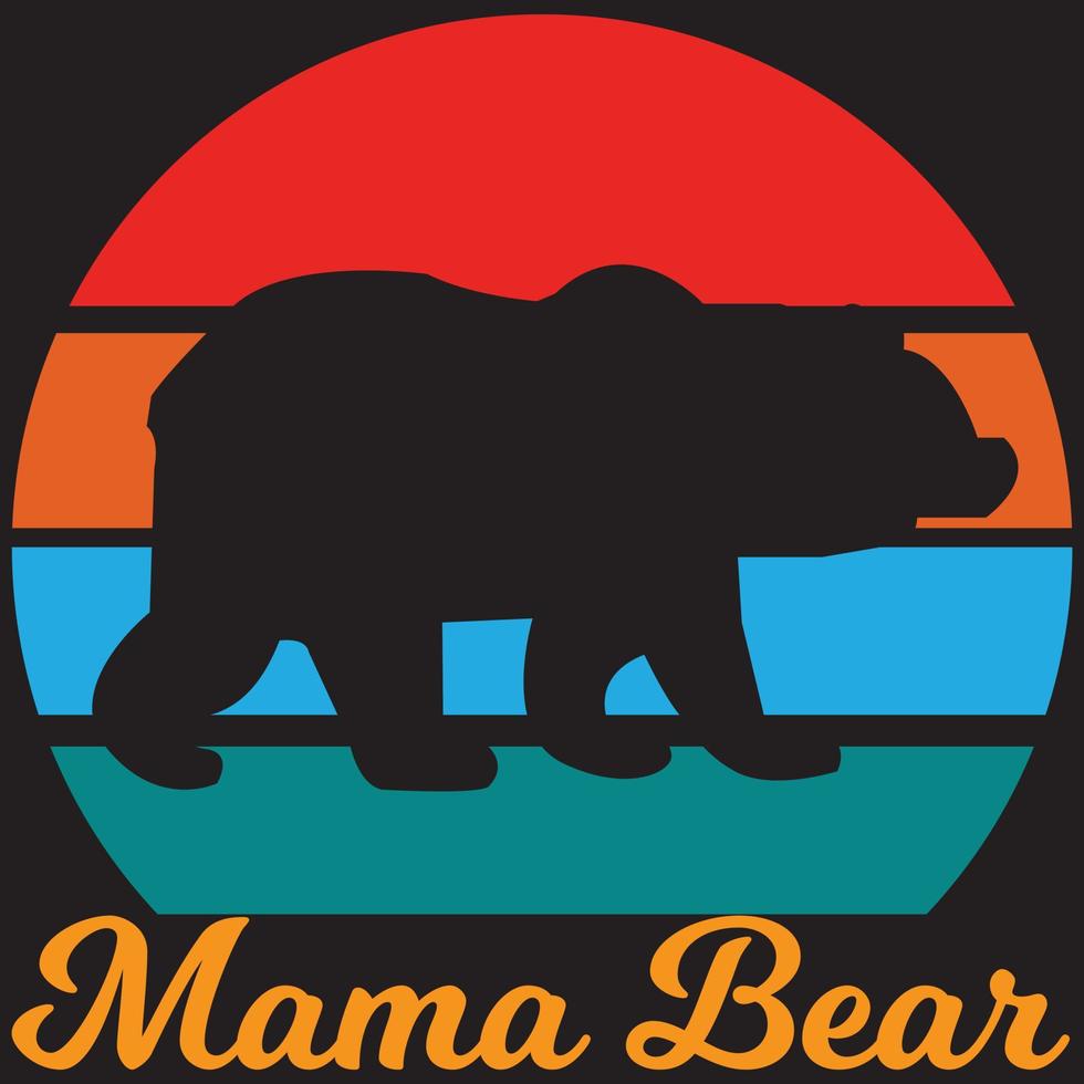 mama bear design vector