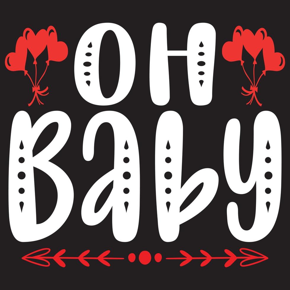 oh baby design vector