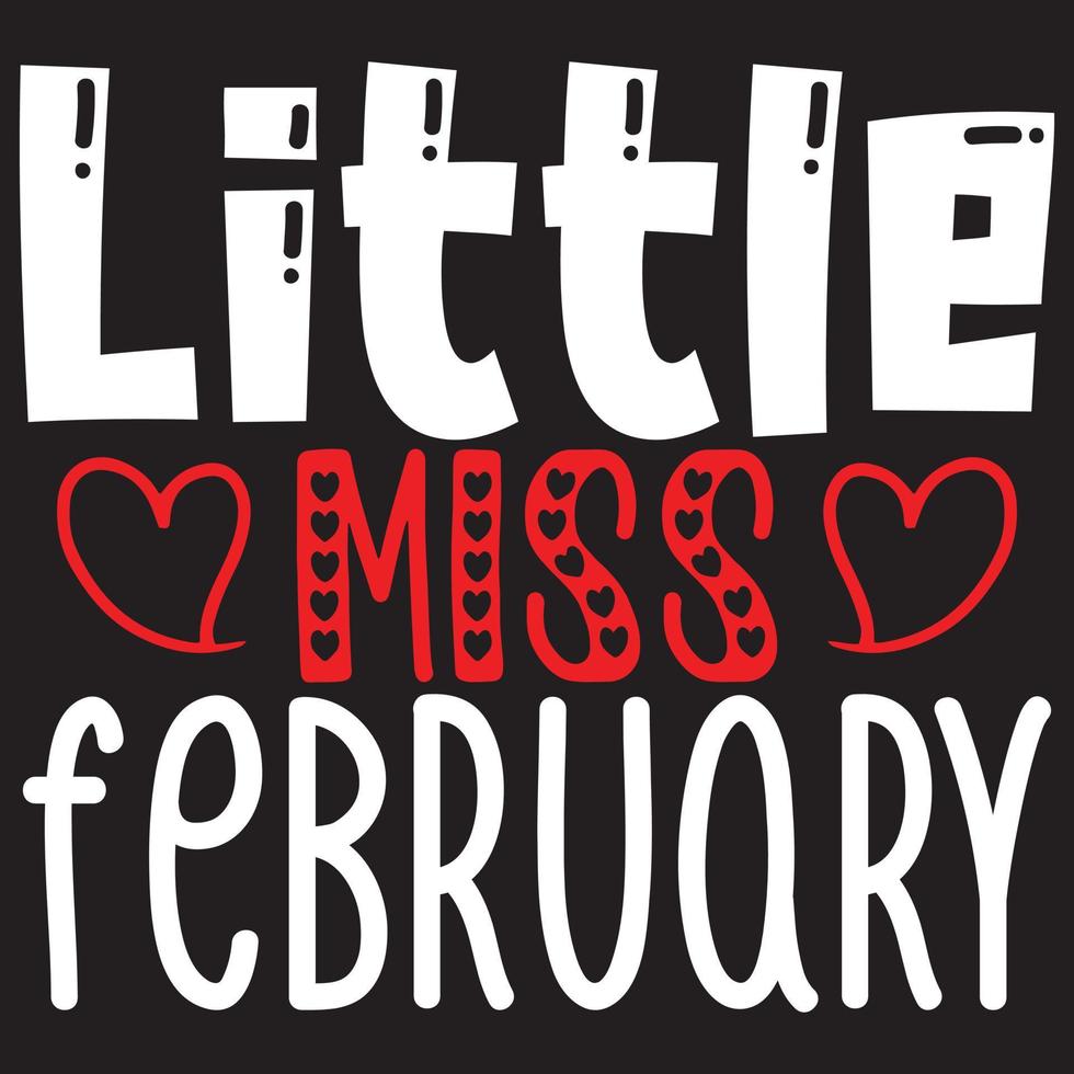 little miss february vector