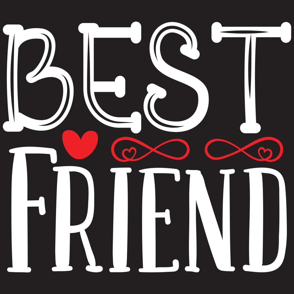 best friend design vector