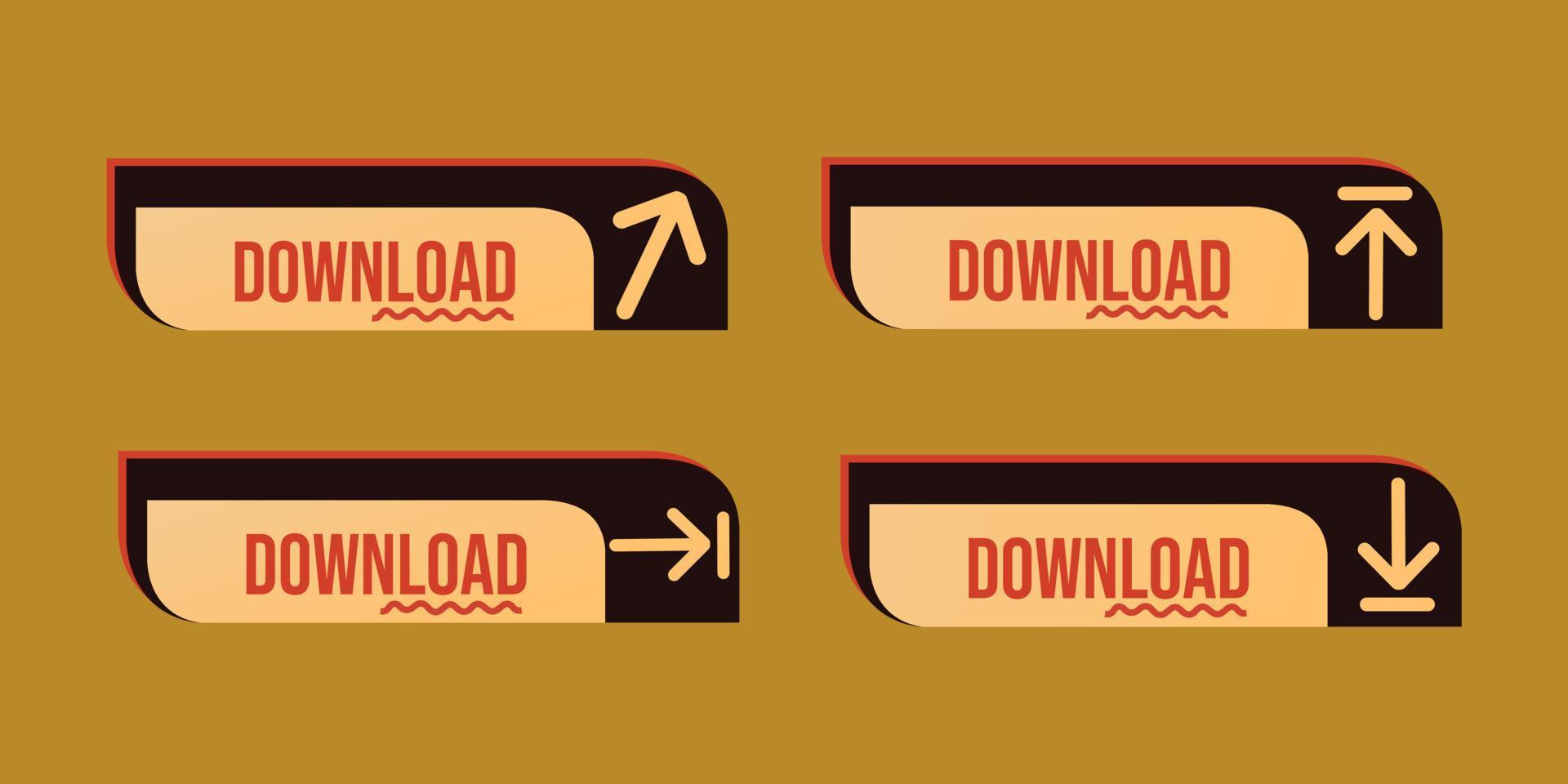 retro style share icon button set.vector illustration template for video channel, blog, social media, website vector