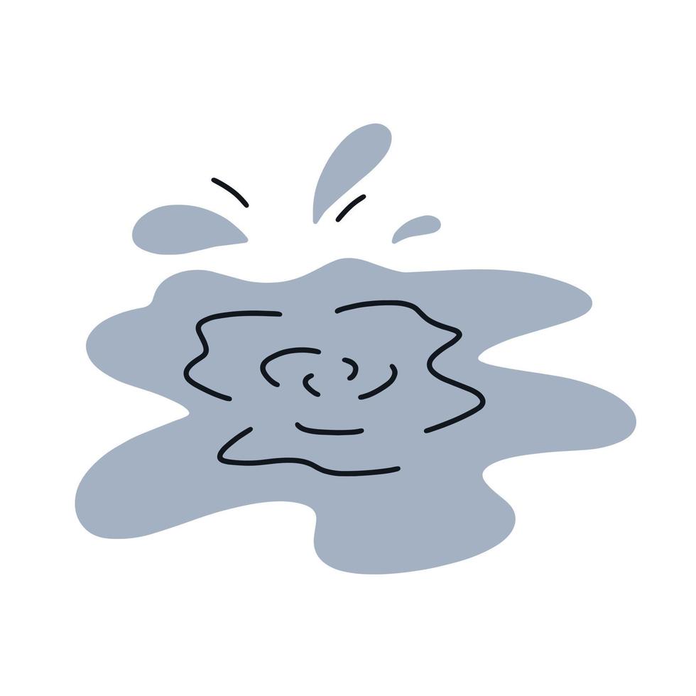 chorrito de agua dibujado a mano ilustración vectorial simple vector