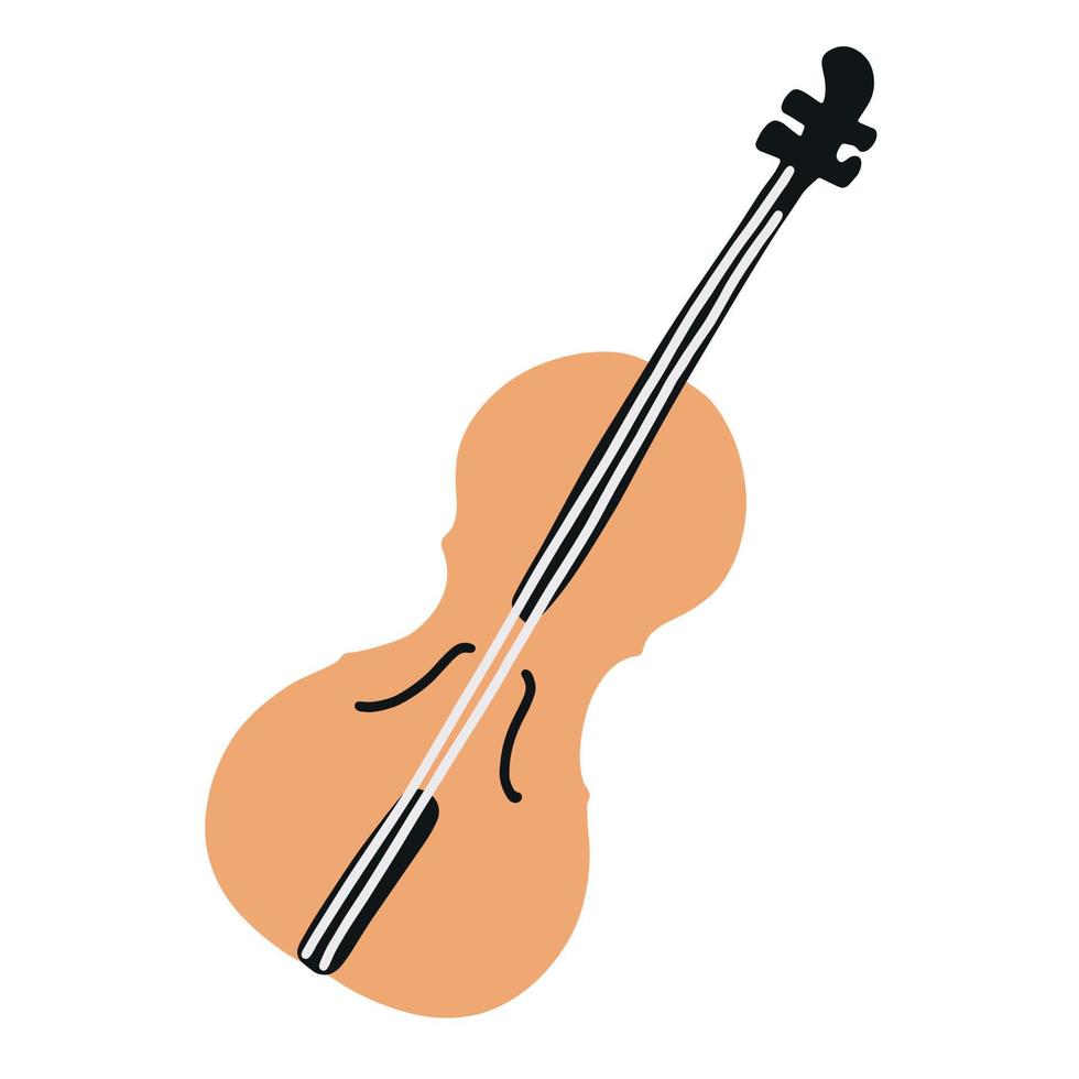 violín. dibujado a mano ilustración vectorial simple vector