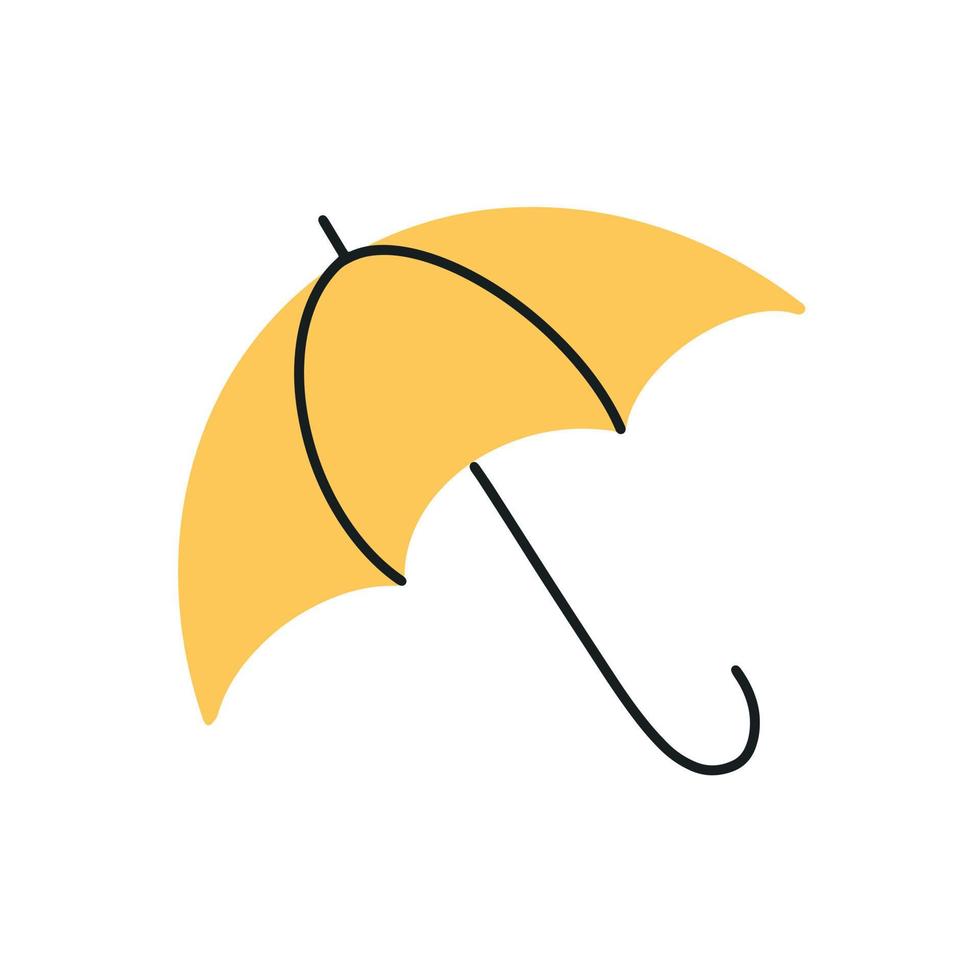 Umbrella. Hand drawn simple vector illustration