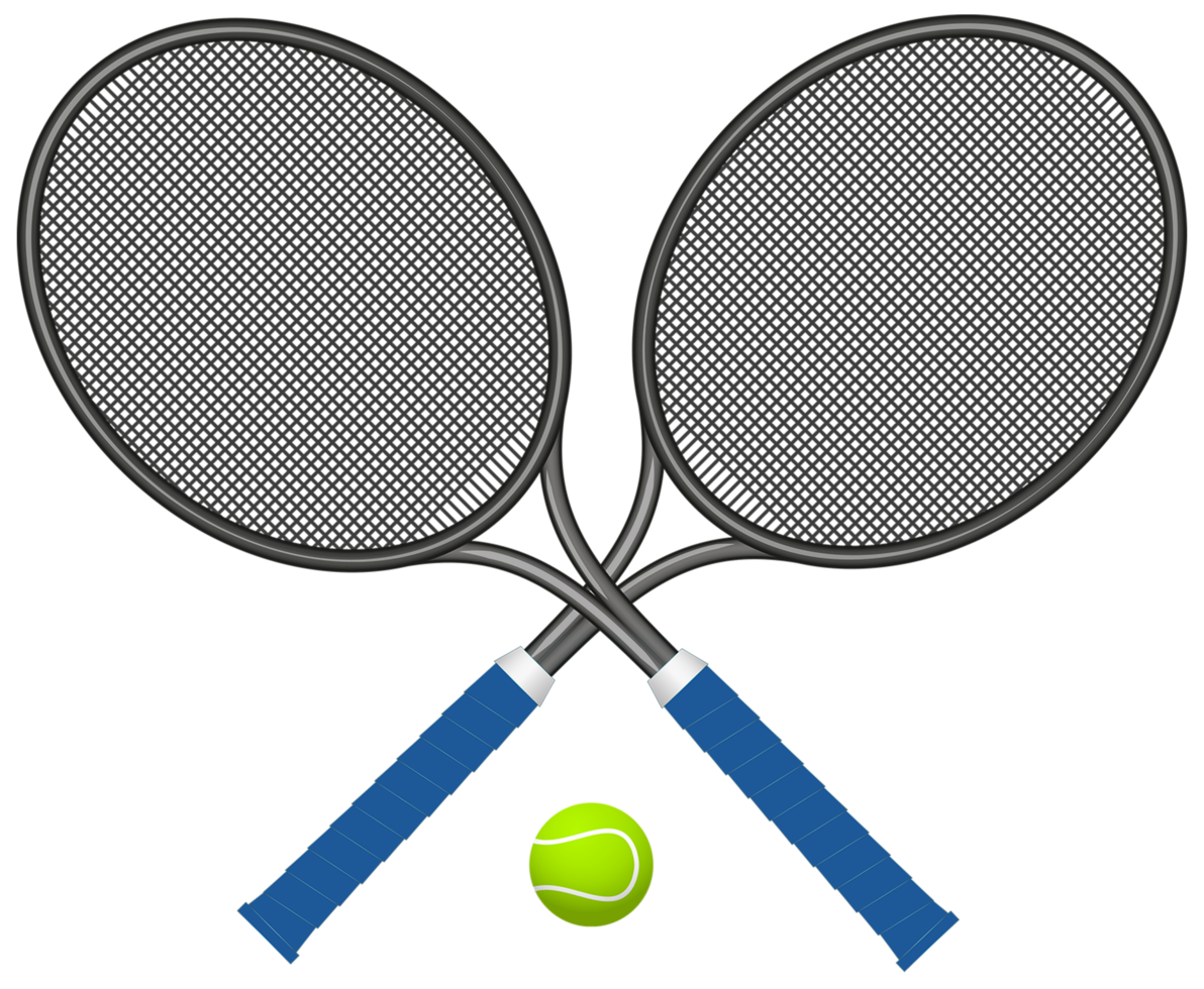 raquettes de tennis avec balle png