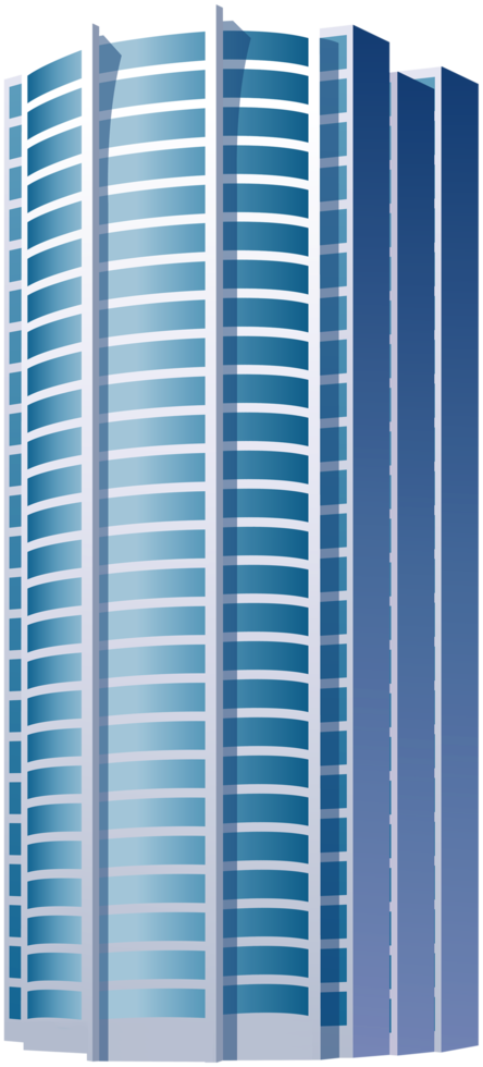 Blue Residential Skyscraper png