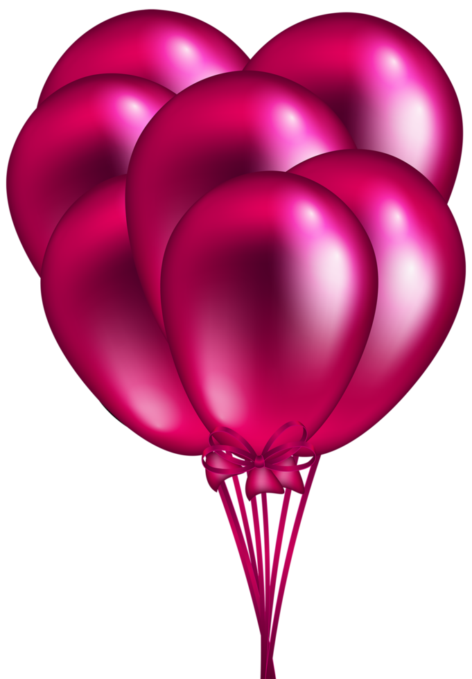 fête d'anniversaire ballon rose png