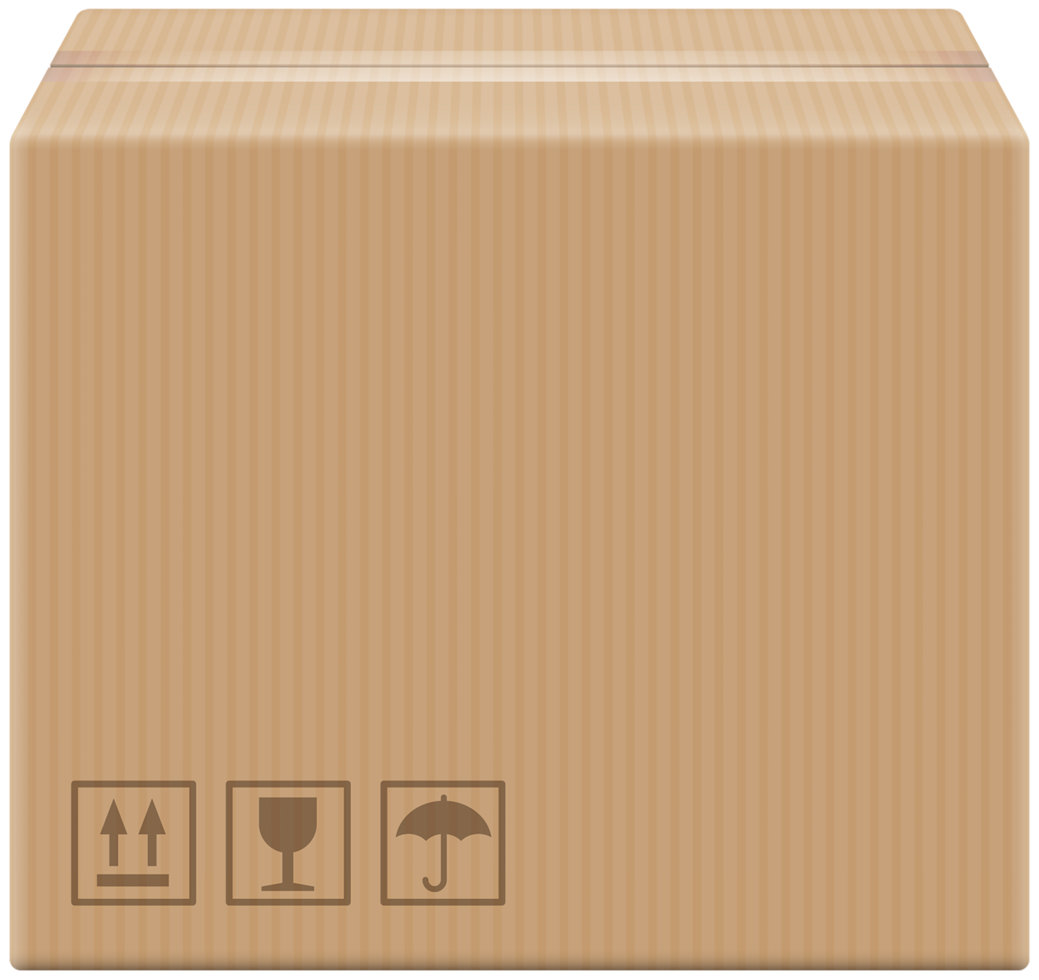 Cardboard Box Brown png