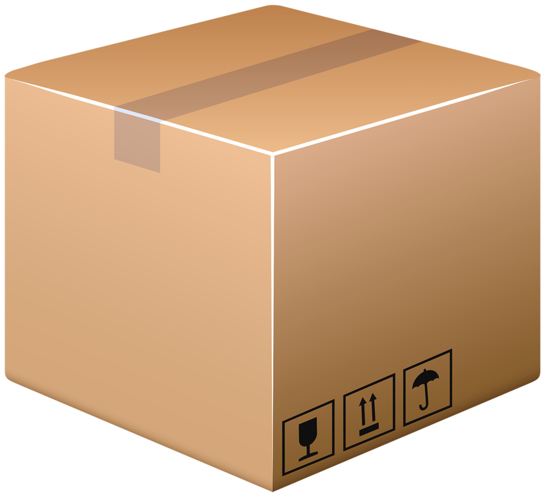 Cardboard Box Brown png