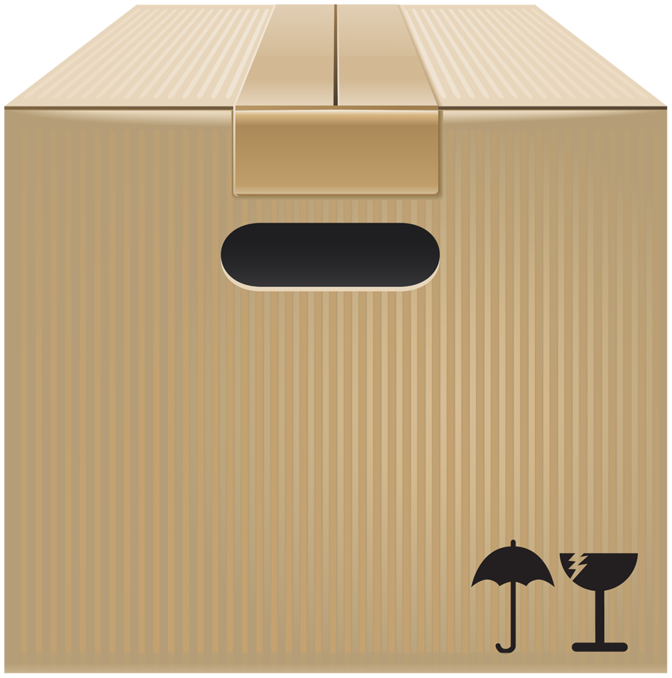 Cardboard Box Brown png