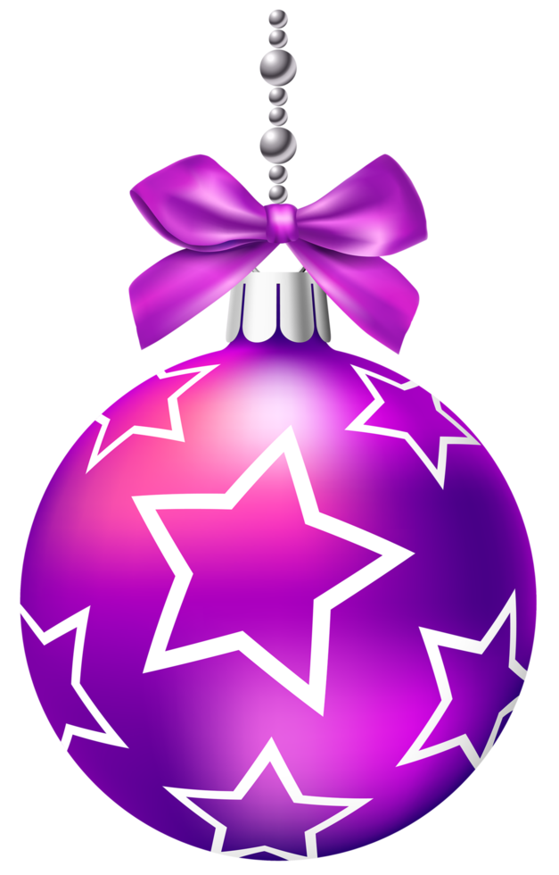 Purper Kerstmis ballen png