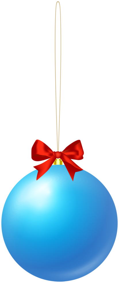 Free kerstbal blauw PNG with Transparent Background