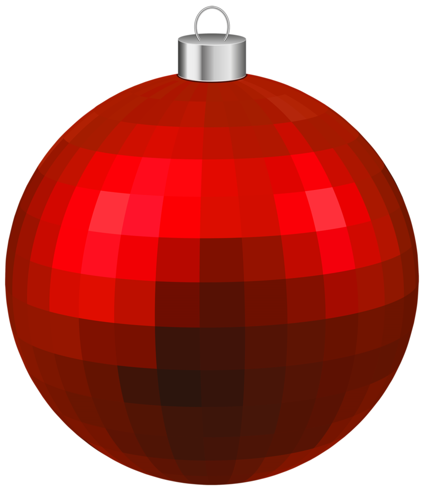 bola de navidad moderna roja png