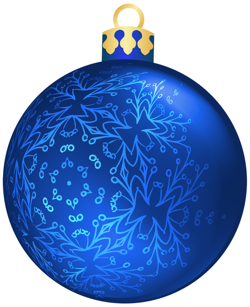 bola de navidad azul png