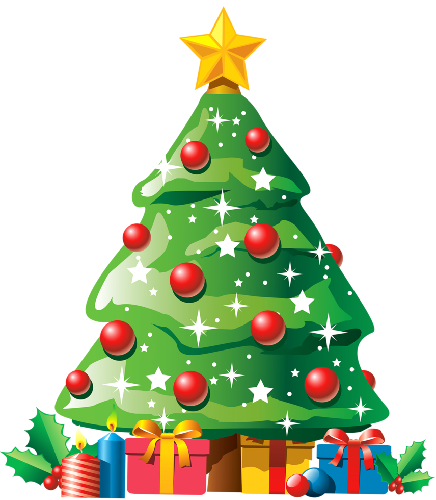 árbol de navidad con regalos png