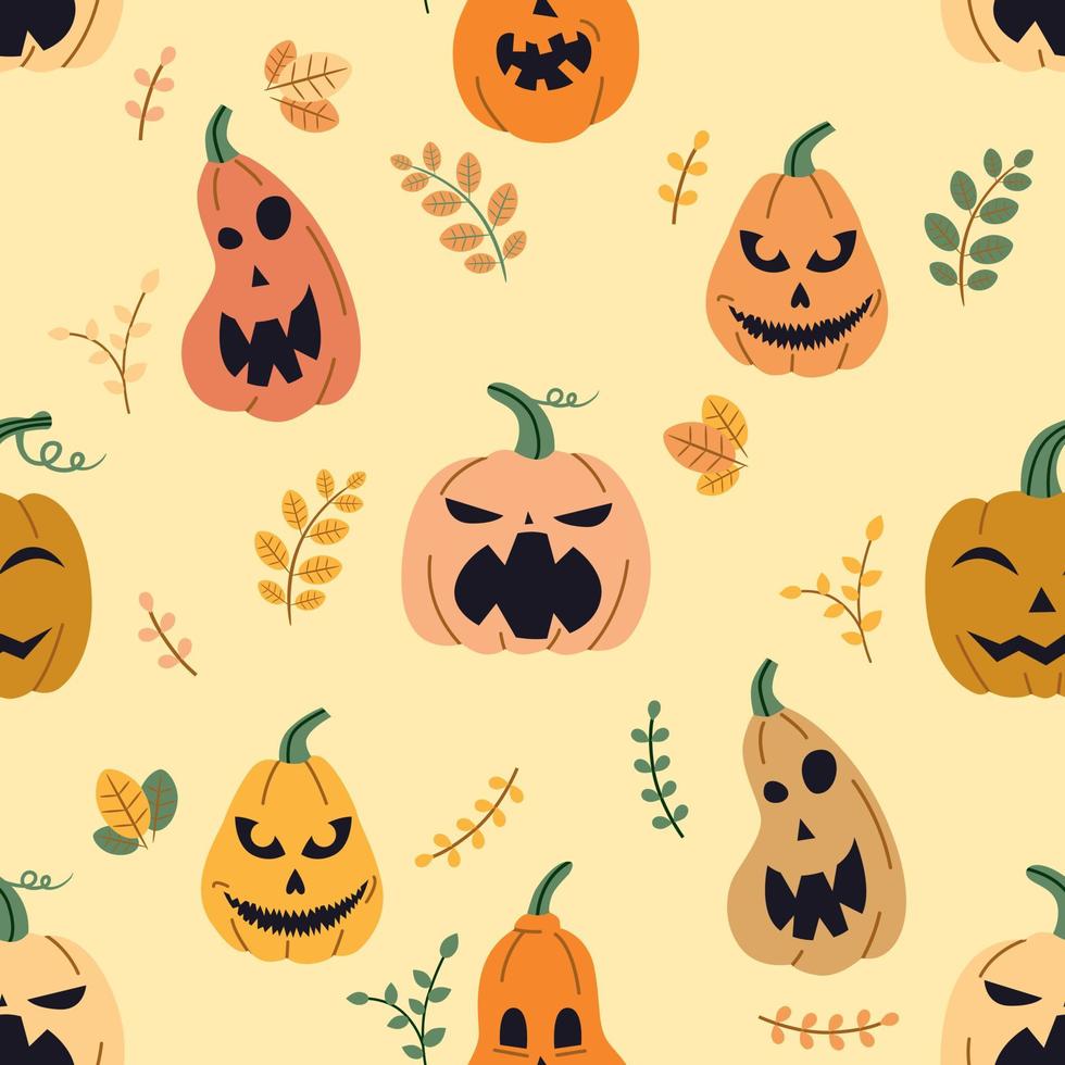 Background with pumpkins for Halloween vector