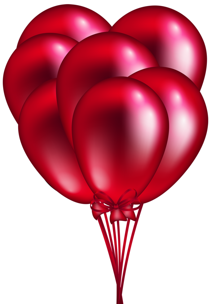 fiesta de cumpleaños de manojo de globos rojos 13362732 PNG