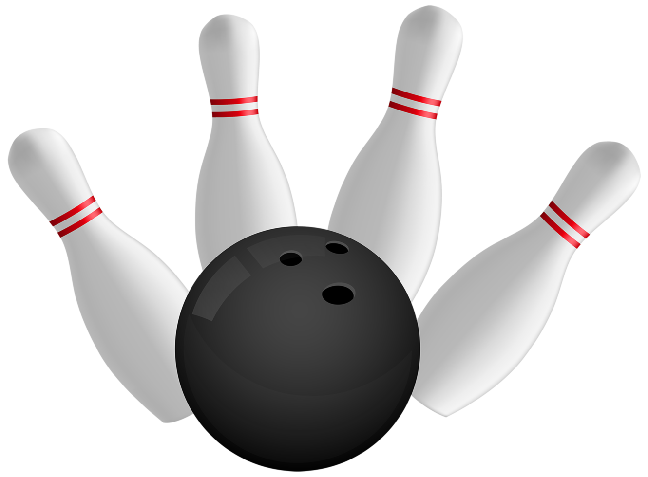 palla da bowling e birilli png