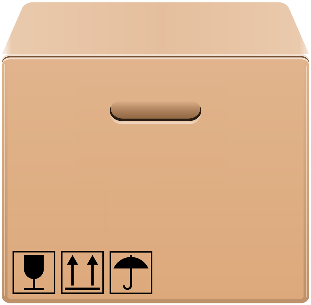 boîte en carton marron png