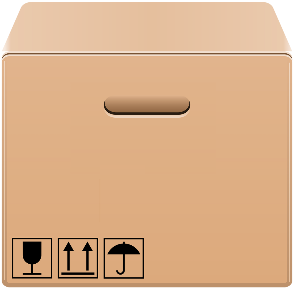 Cardboard Box Brown png