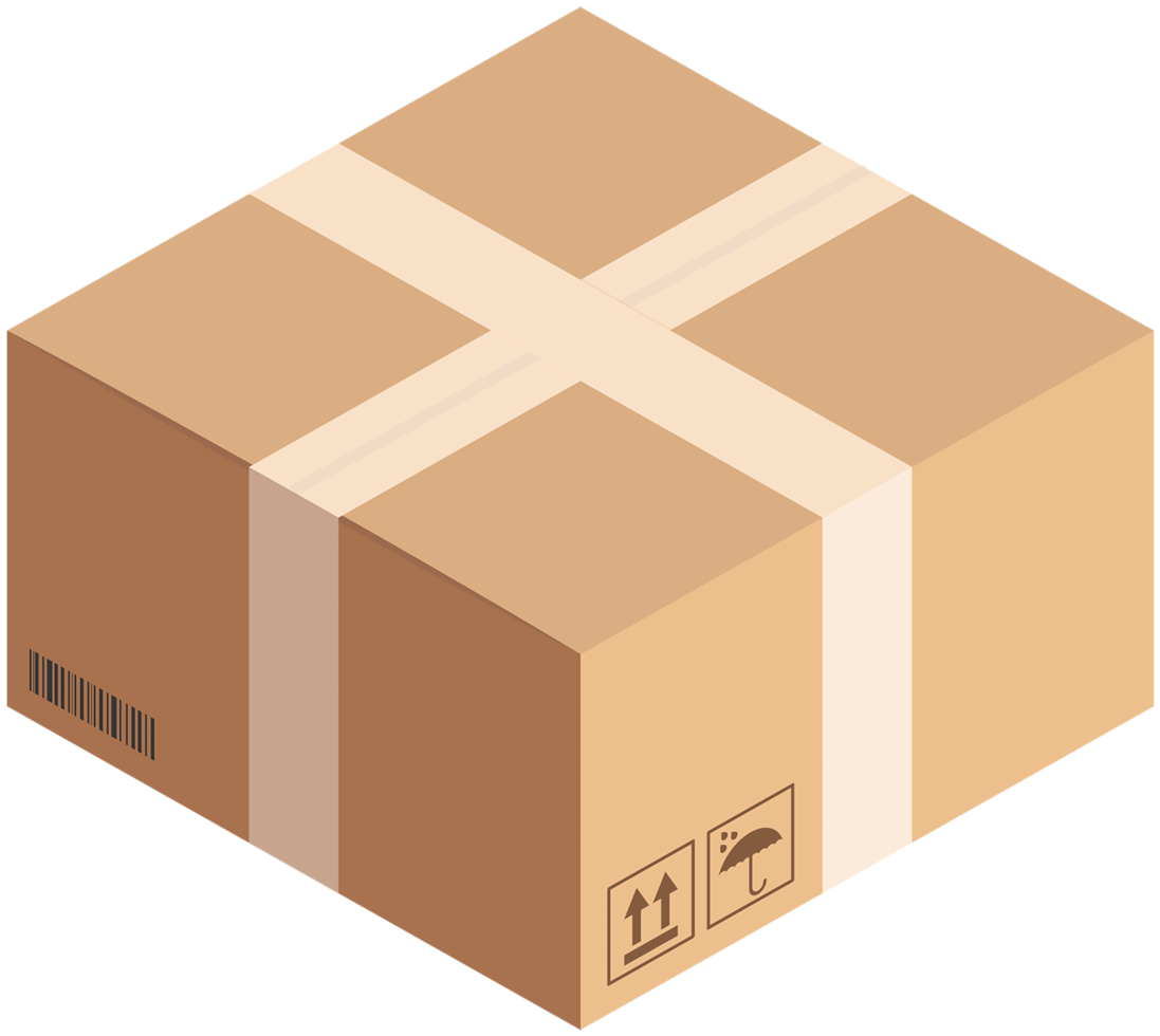 Square Cardboard Box png