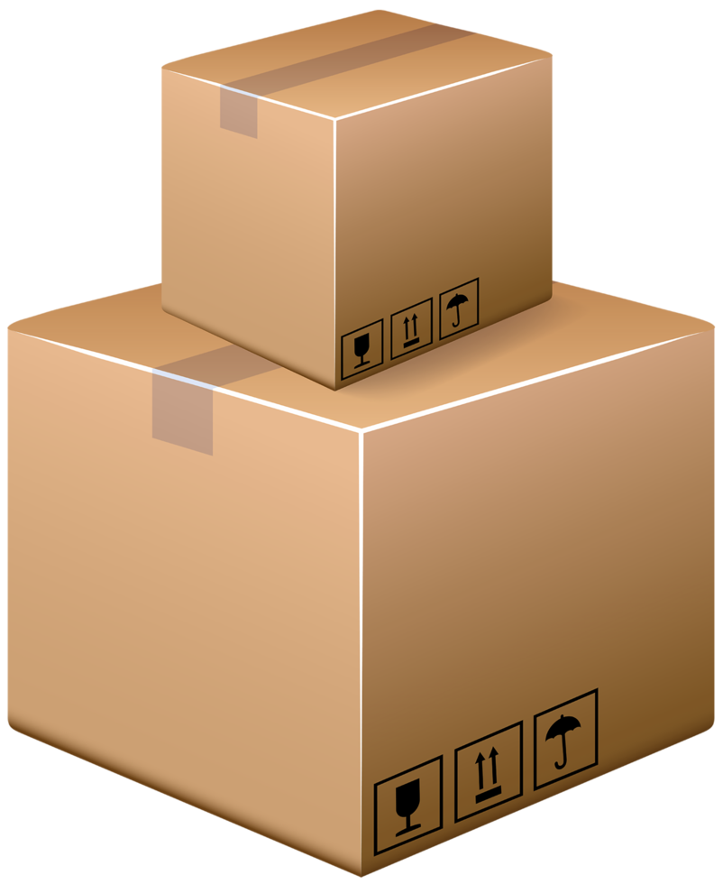 Cardboard Boxes Brown png