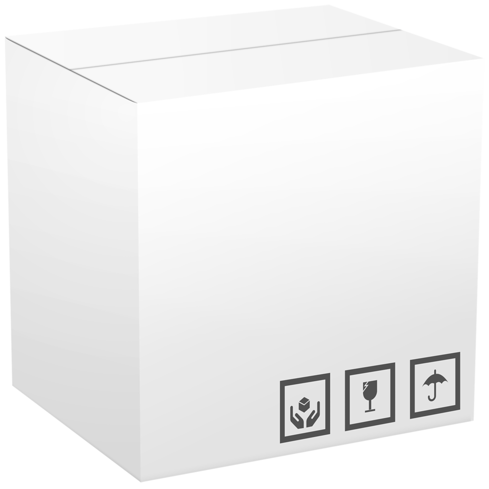 caja de cartón blanca png