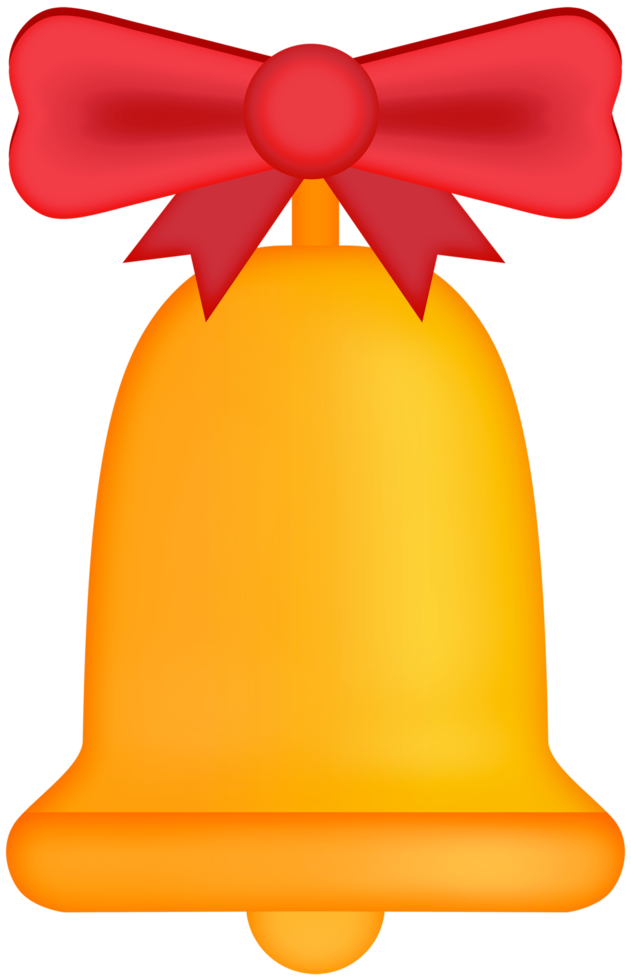 campana de navidad dorada png