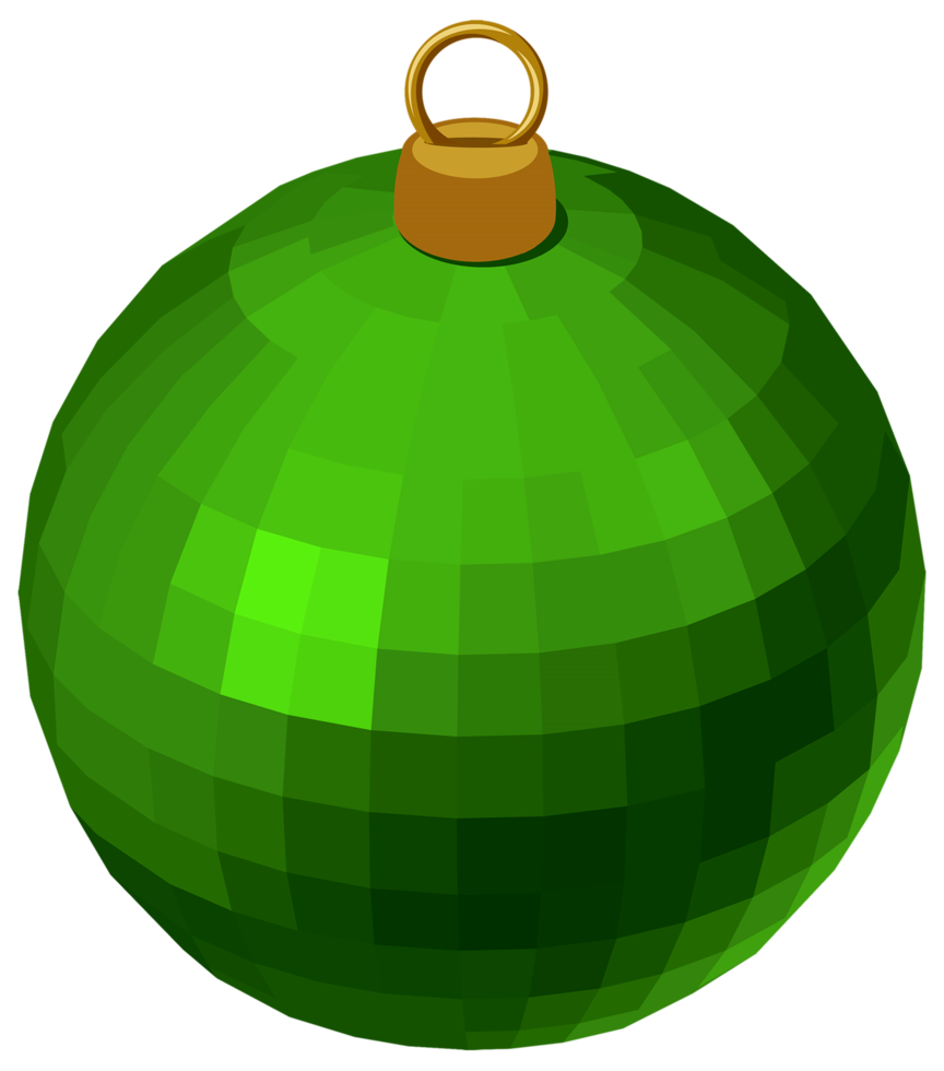 bola de navidad moderna verde png