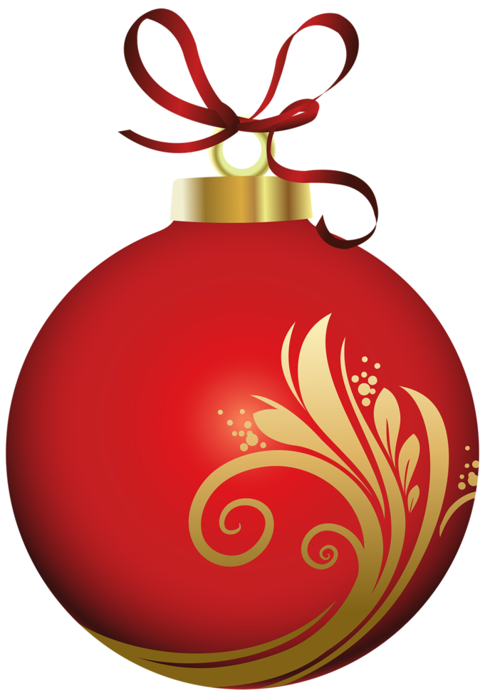 rood Kerstmis bal met decoratie png